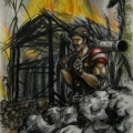 Burning VC base camp (Сожжение базового лагеря Вьетконга)